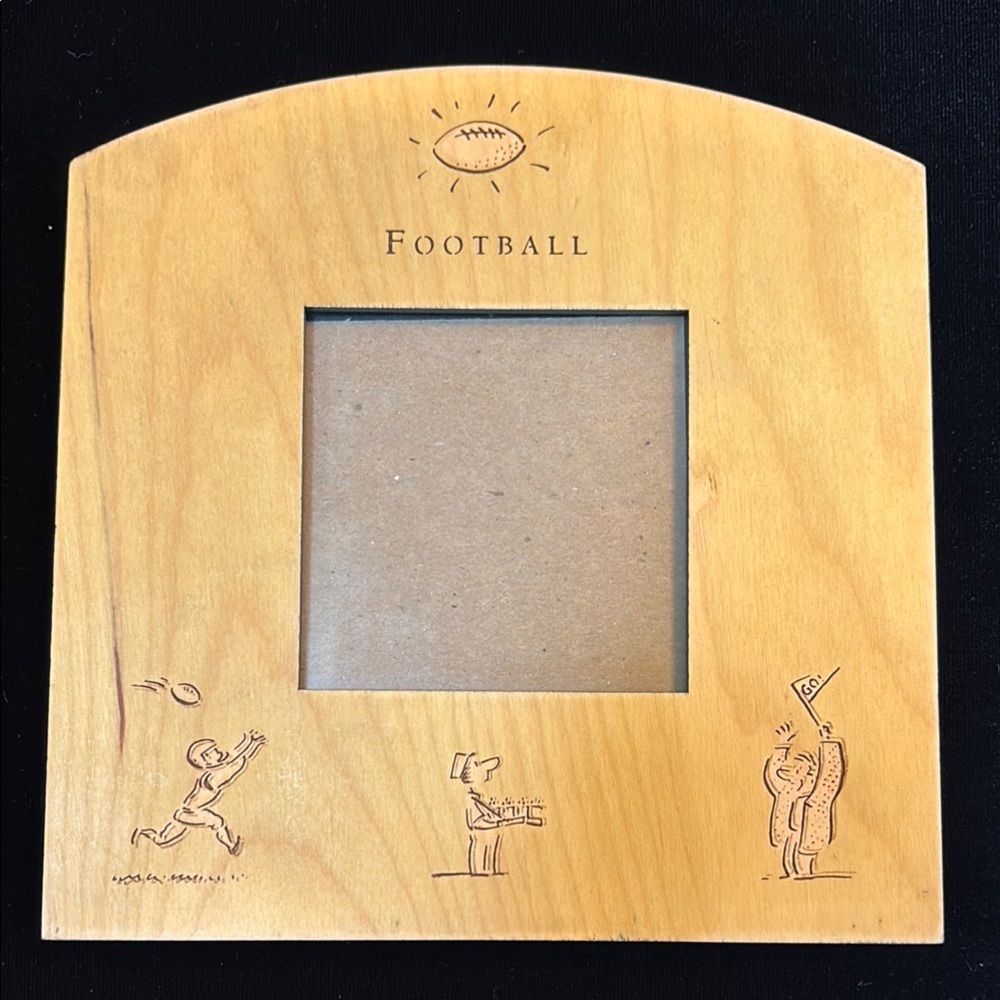 Lasercraft Wood Football Picture Frame